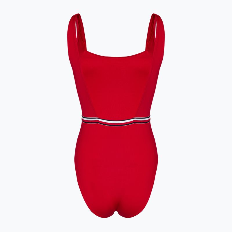 Дамски бански  костюм от една част Tommy Hilfiger с квадратно деколте primary red 2