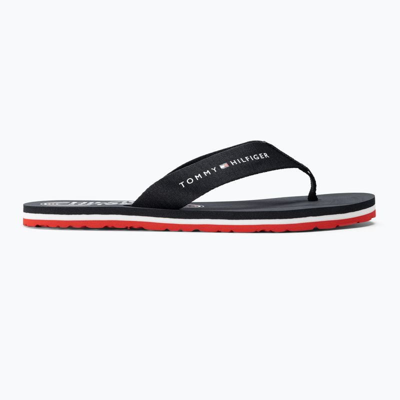 Дамски джапанки Tommy Hilfiger Global Stripes Flat Beach Sandal red white blue 2