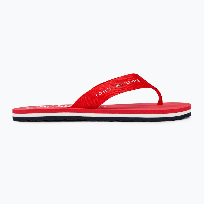 Дамски джапанки Tommy Hilfiger Global Stripes Flat Beach Sandal fierce red 2