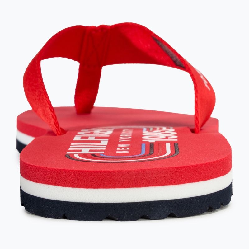 Дамски джапанки Tommy Hilfiger Global Stripes Flat Beach Sandal fierce red 6