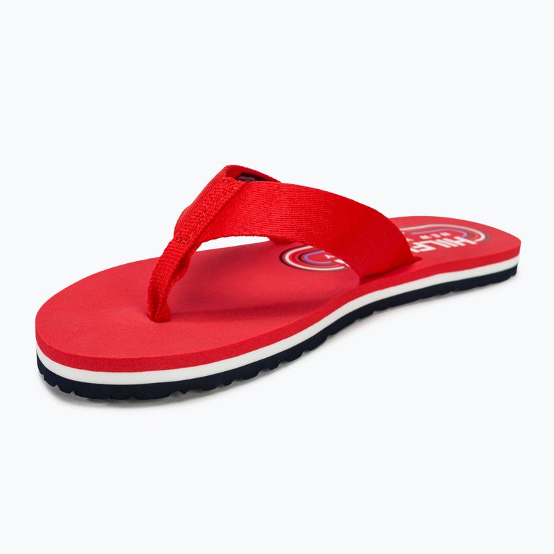 Дамски джапанки Tommy Hilfiger Global Stripes Flat Beach Sandal fierce red 7