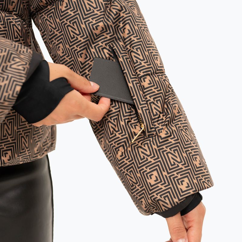 Дамско скиорско яке Nikkie Newport Logo camel 4