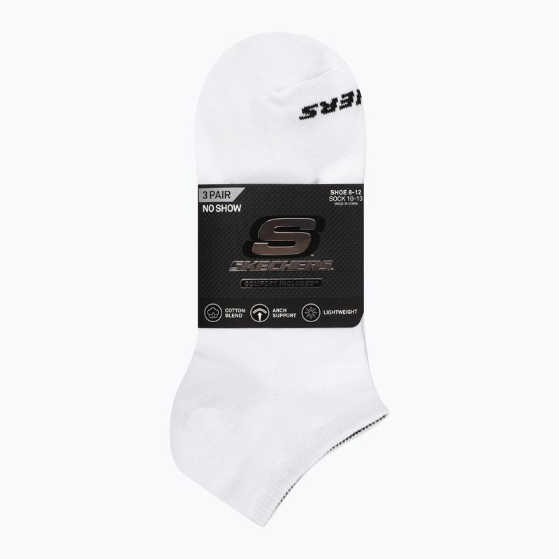 Чорапи SKECHERS Non Terry No Show 3 pack white/black 2