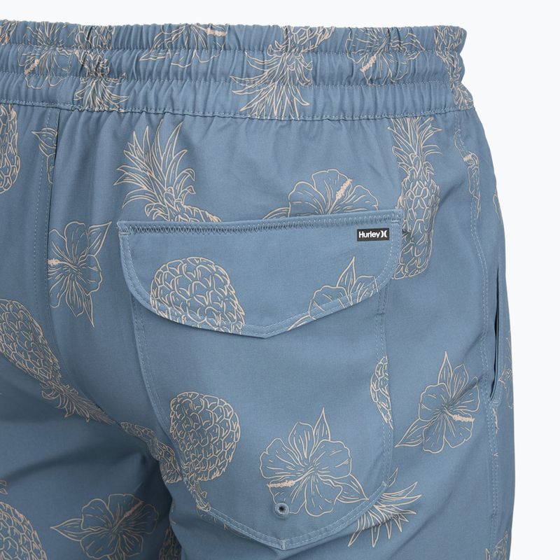 Мъжки плажни шорти Hurley Pineapple Volley Swim Short Blue/Brown 4