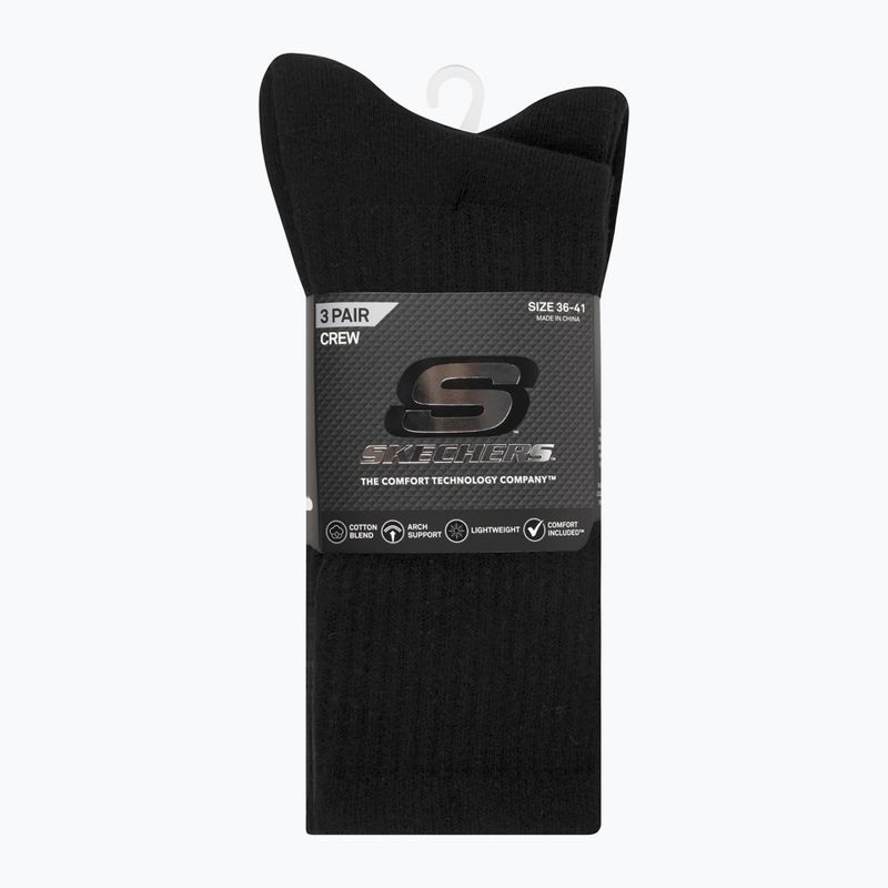 Чорапи SKECHERS Non Tery Crew Arch Support 3 pack black 2
