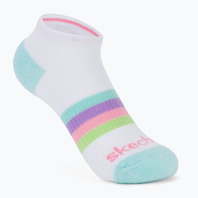 Детски чорапи SKECHERS Heel/Toe Terry Low Cut 6 чифта white/light pink 2