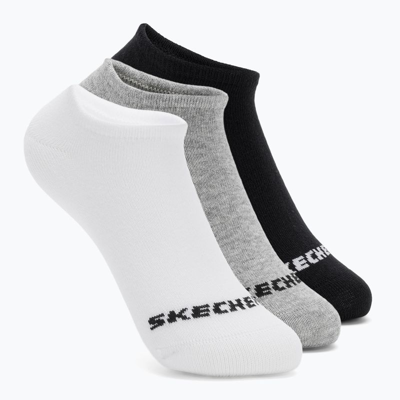 Детски чорапи SKECHERS Non Terry No Show 3 чифта white/grey