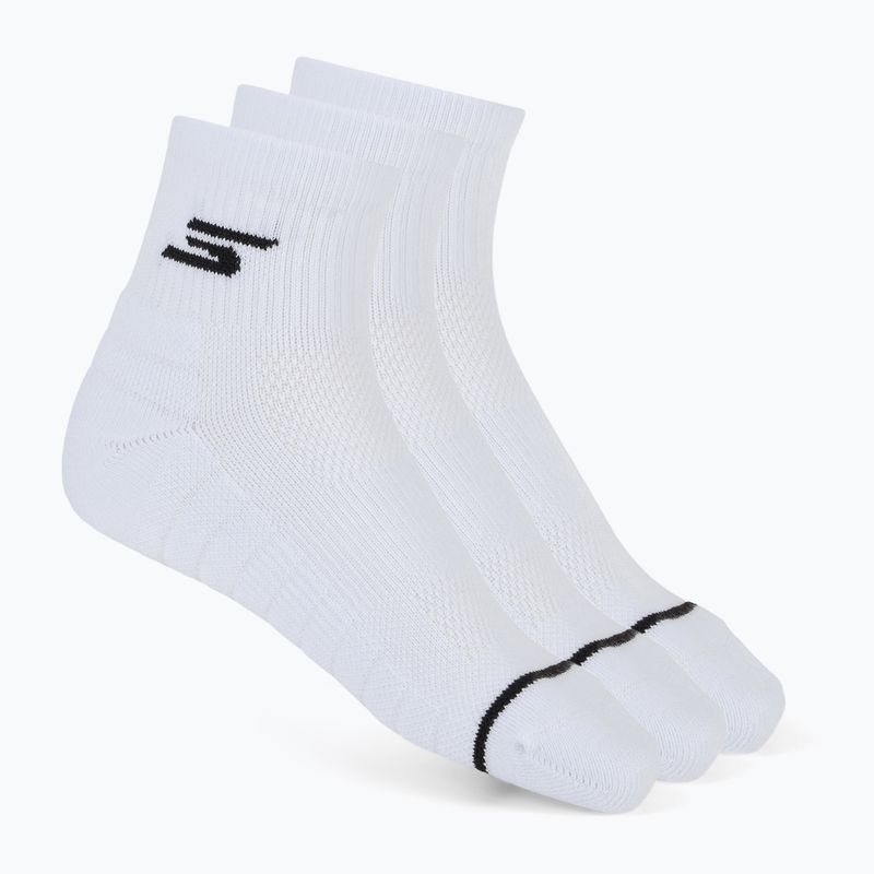 Мъжки чорапи SKECHERS 1/2 Terry Qtr Crew 3 чифта white traditional