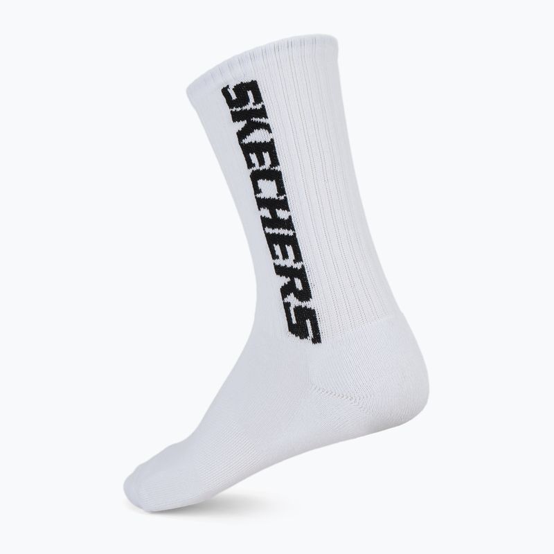 Мъжки чорапи SKECHERS 1/2 Terry Crew 3 чифта white/black 3
