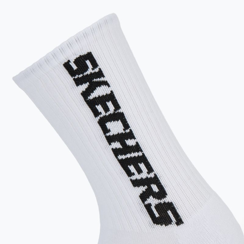 Мъжки чорапи SKECHERS 1/2 Terry Crew 3 чифта white/black 4