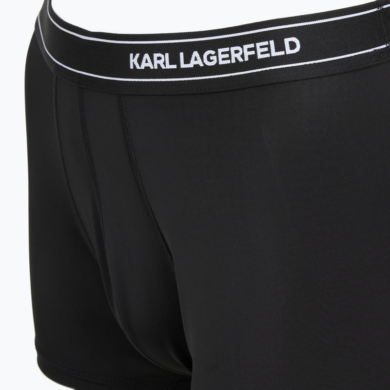 Мъжки боксерки KARL LAGERFELD Stripe Logo Micro Trunk 3 чифта black 4