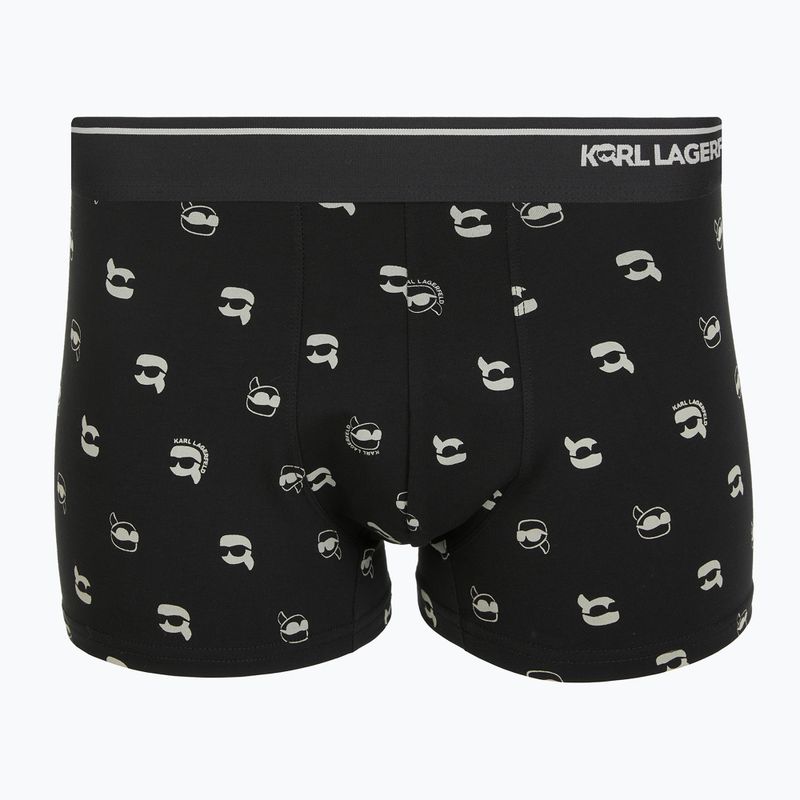 Мъжки комплект боксерки + чорапи KARL LAGERFELD Ikon Trunk aop karl dot black 2