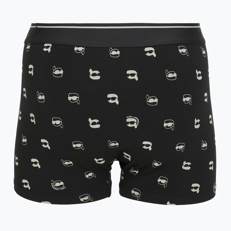 Мъжки комплект боксерки + чорапи KARL LAGERFELD Ikon Trunk aop karl dot black 3