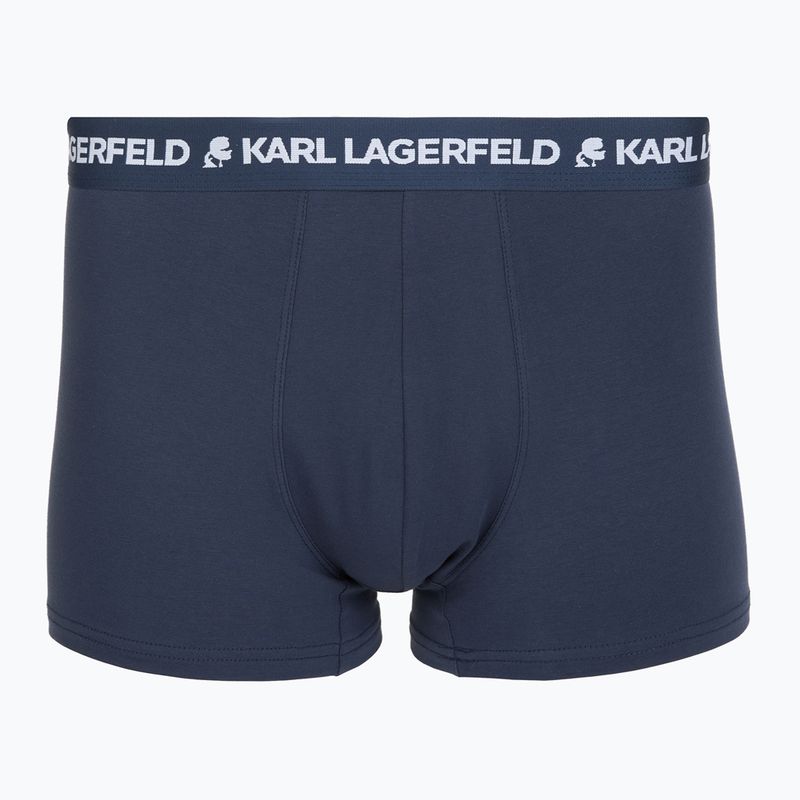 Мъжки боксерки KARL LAGERFELD Logo Trunk Multiband 3 чифта dark sea/indigo/blue 3