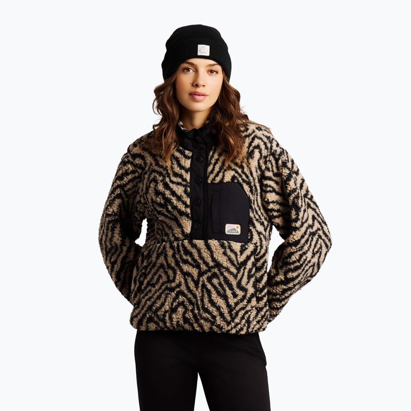 Дамски поларен суитшърт Protest PRTJosey 1/4 Button bamboobeige