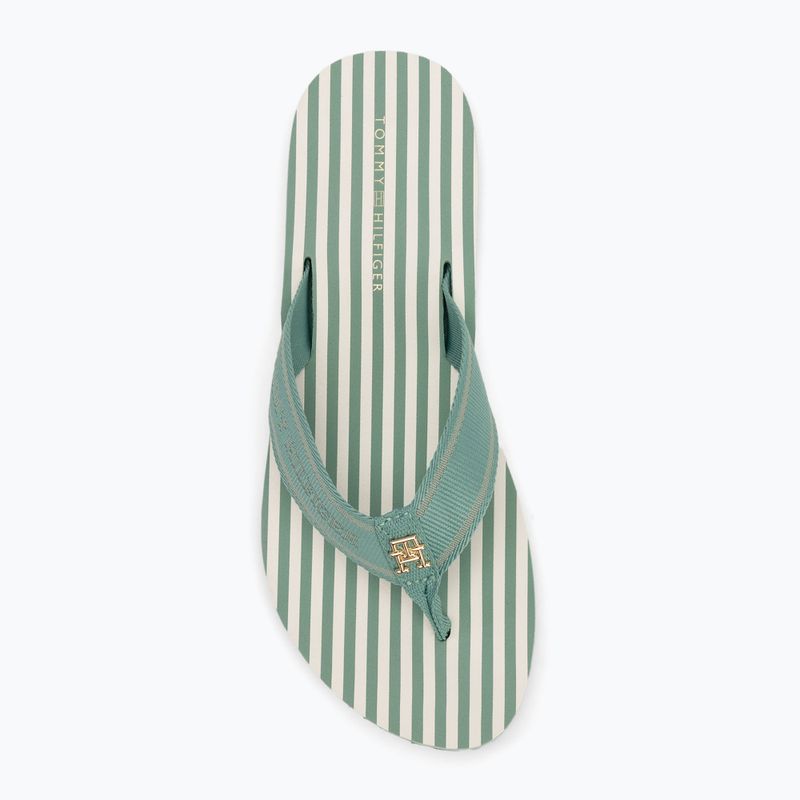 Дамски джапанки Tommy Hilfiger Stripes Beach Sandal charming green 5