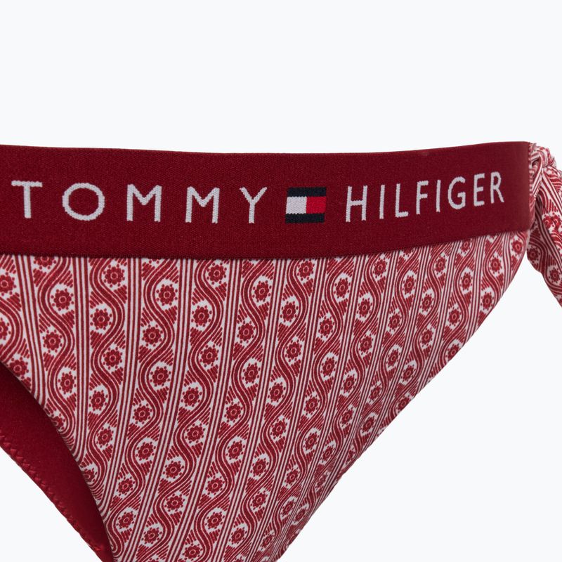 Долнище на бански костюм Tommy Hilfiger Cheeky Side Tie Print floral stripe regatta red 3