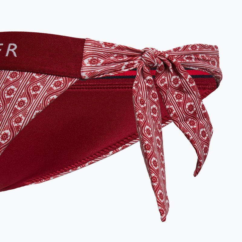 Долнище на бански костюм Tommy Hilfiger Cheeky Side Tie Print floral stripe regatta red 4