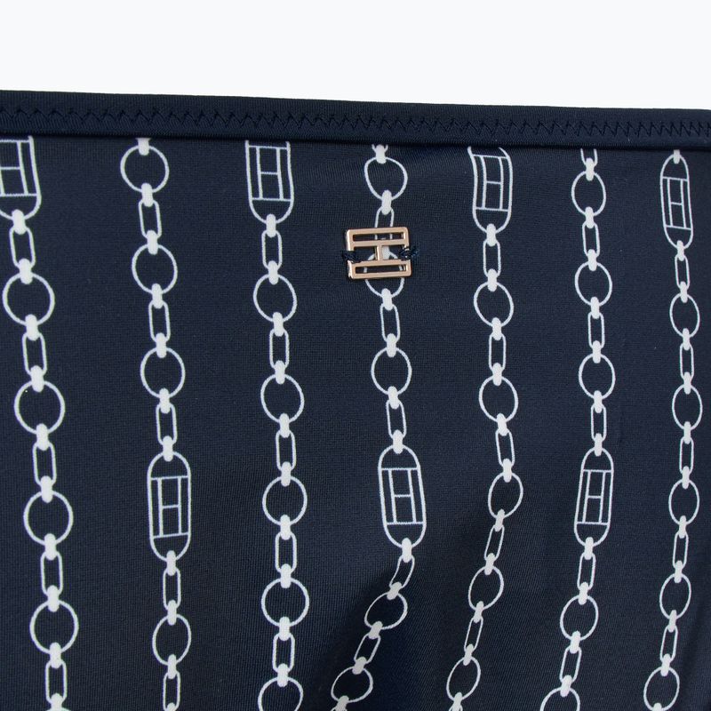 Tommy Hilfiger Cheeky String Бански костюм Долна част със странична връзка Печат на флаг верижка dark night navy 3