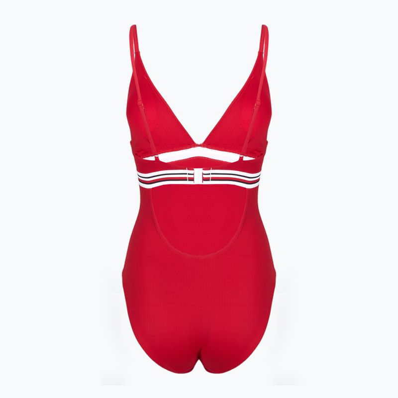 Tommy Hilfiger дамски едноцветен бански костюм Triangle One Piece Rp Ext primary red 2