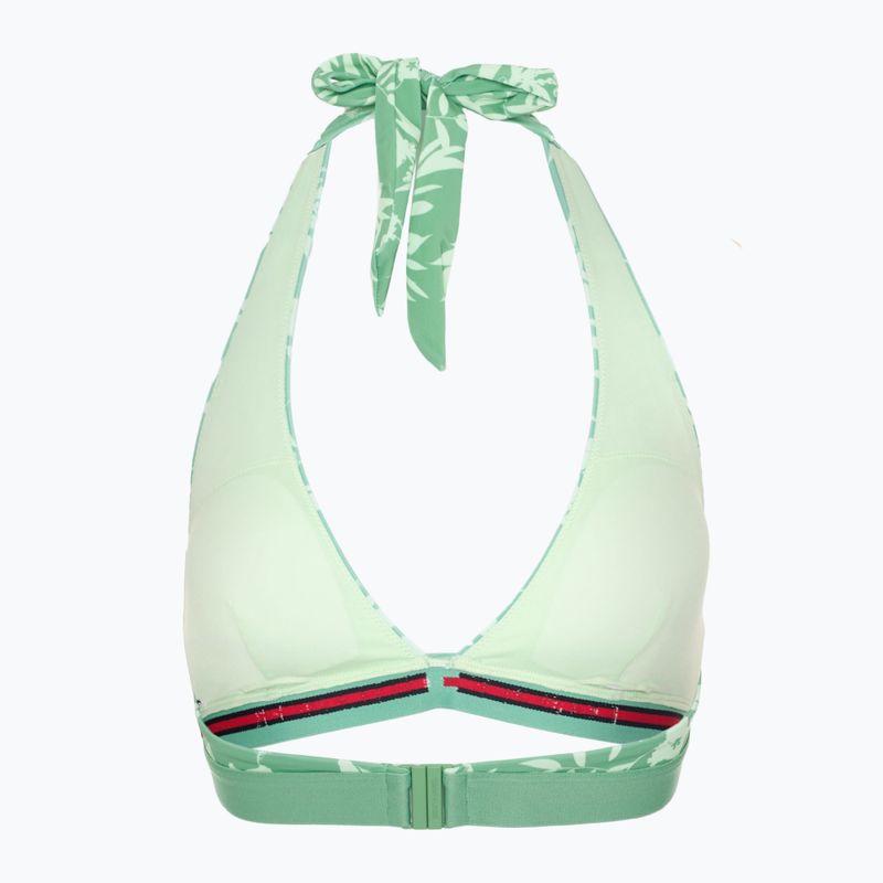 Горнище на бански костюм Tommy Hilfiger Halter Rp Print floral tropical aop fort green  2