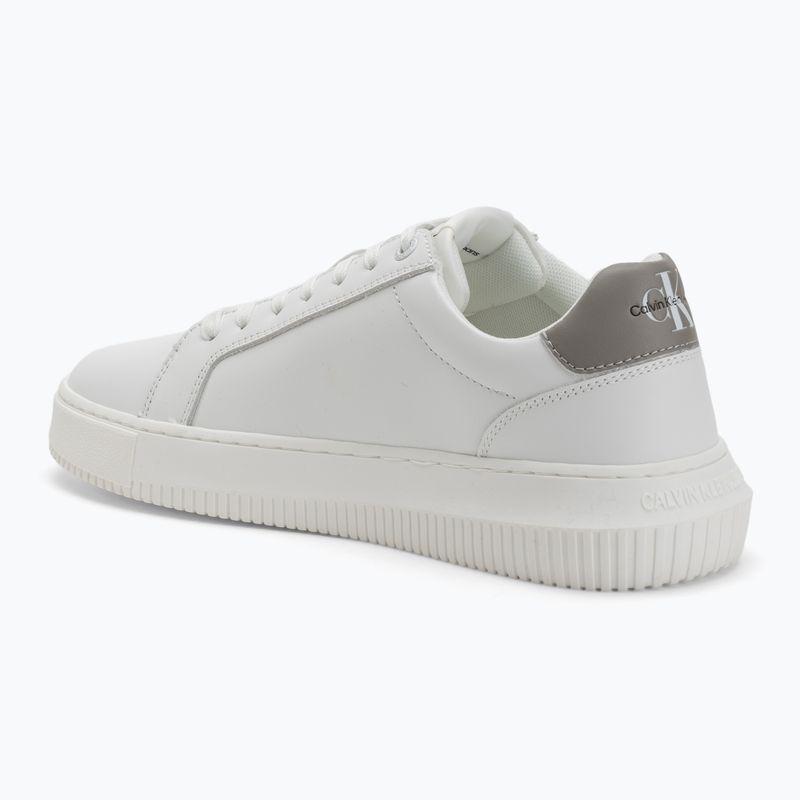 Calvin Klein мъжки обувки YM0YM00681 Chunky Cupsole Monologo Lth triple bright white/rock ridge 3