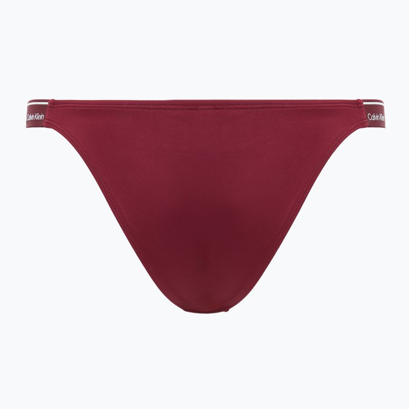 Долнище на бански костюм Calvin Klein KW0KW02732 Curved Delta Bikini plum glaze 2