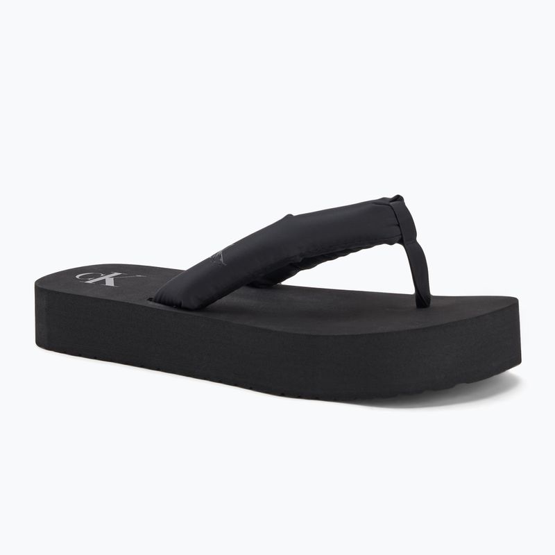 Дамски плажен сандал с плоска форма Calvin Klein YW0YW01723 Ttxr Сатенени джапанки в черно