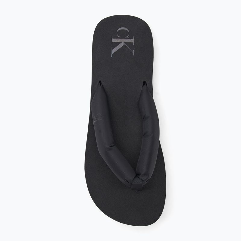 Дамски плажен сандал с плоска форма Calvin Klein YW0YW01723 Ttxr Сатенени джапанки в черно 5