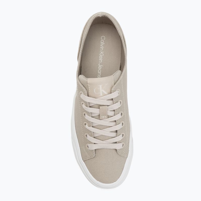Calvin Klein дамски маратонки YW0YW01763 Vulc Flatform Low Cv MG яйчена черупка/кремаво бяло 5
