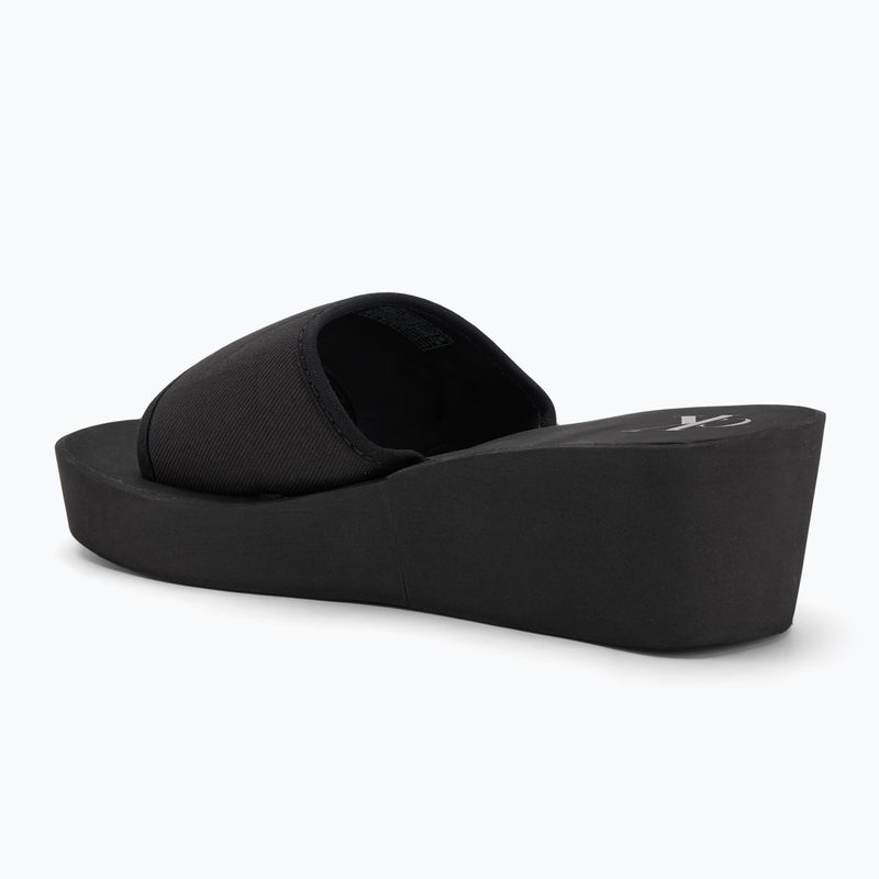 Calvin Klein дамски джапанки YW0YW01725 Beach Wedge Slide Canvas triple black 3