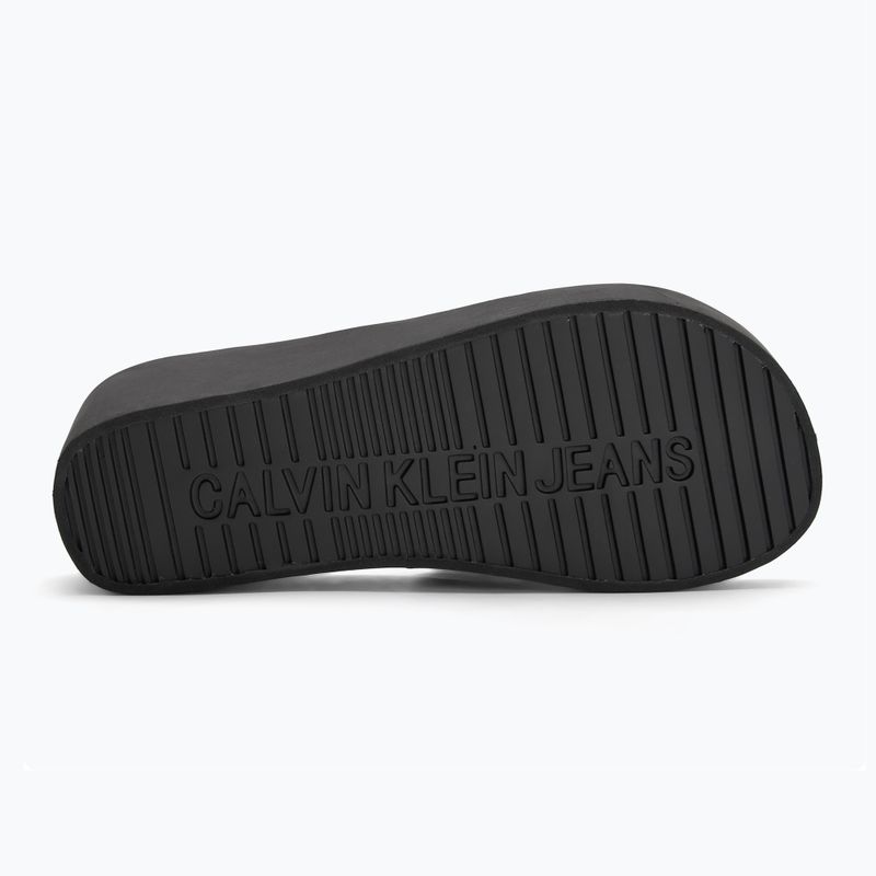 Calvin Klein дамски джапанки YW0YW01725 Beach Wedge Slide Canvas triple black 4
