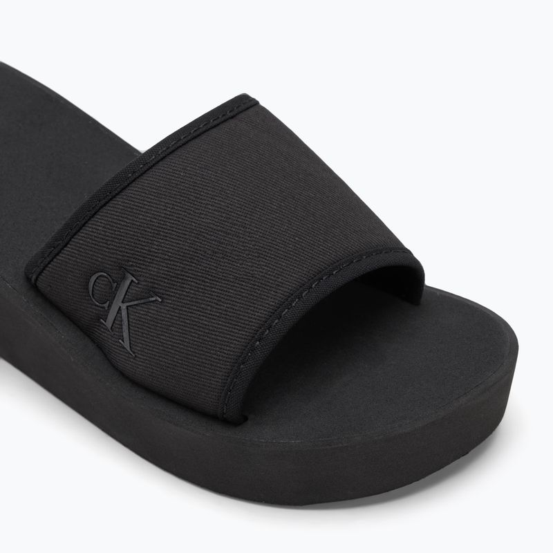 Calvin Klein дамски джапанки YW0YW01725 Beach Wedge Slide Canvas triple black 7