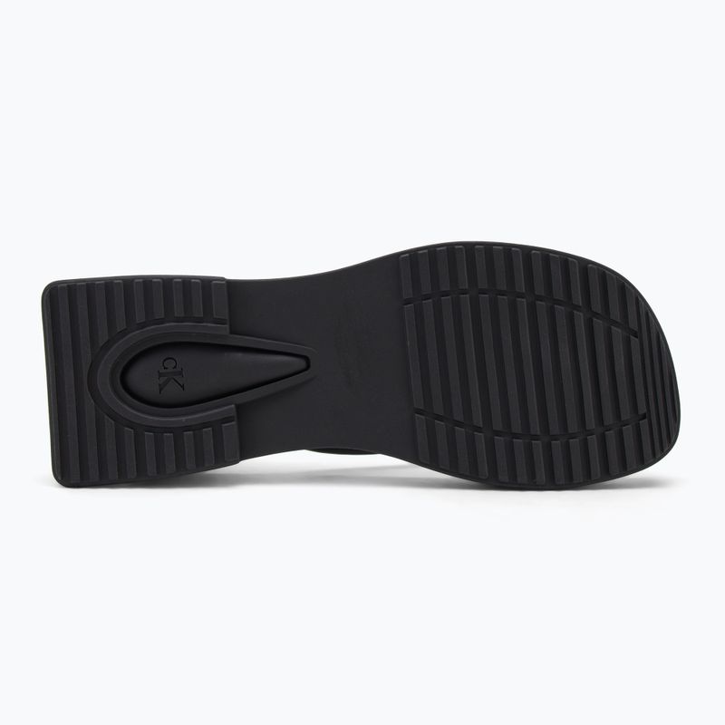 Дамски джапанки Calvin Klein YW0YW01716 Sq Low Wedge Sandal Stitch triple black 4
