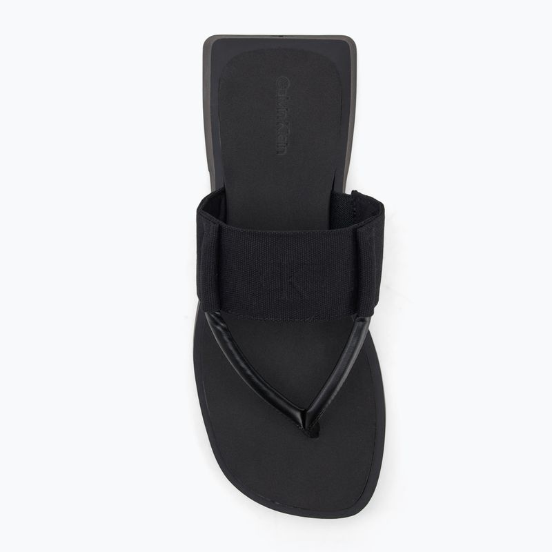 Дамски джапанки Calvin Klein YW0YW01717 Sq Low Wedge Sandal Rope triple black 5