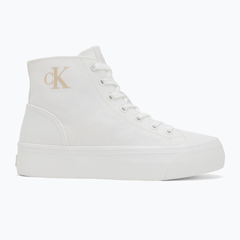Calvin Klein дамски маратонки YW0YW01764 Vulc Flatform Mid Cv Mg triple bright white 2