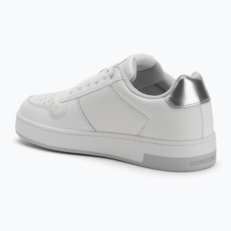Calvin Klein дамски обувки YW0YW01765 Basket Cupsole Low Mg bright white/silver 3