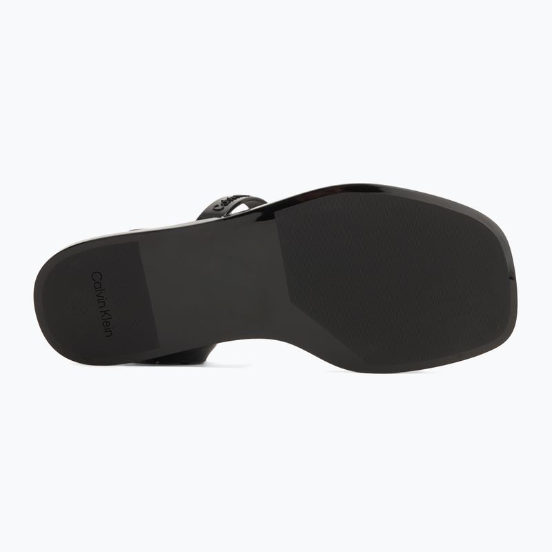 Calvin Klein дамски джапанки HW0HW02417 Double Bar Slide - Jelly black 4