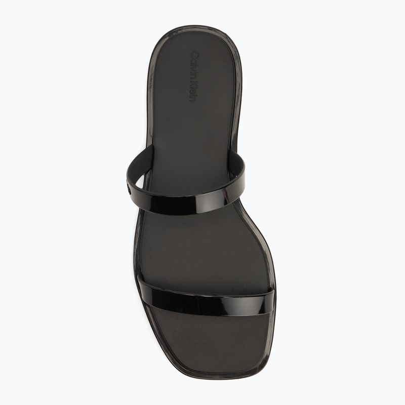Calvin Klein дамски джапанки HW0HW02417 Double Bar Slide - Jelly black 5