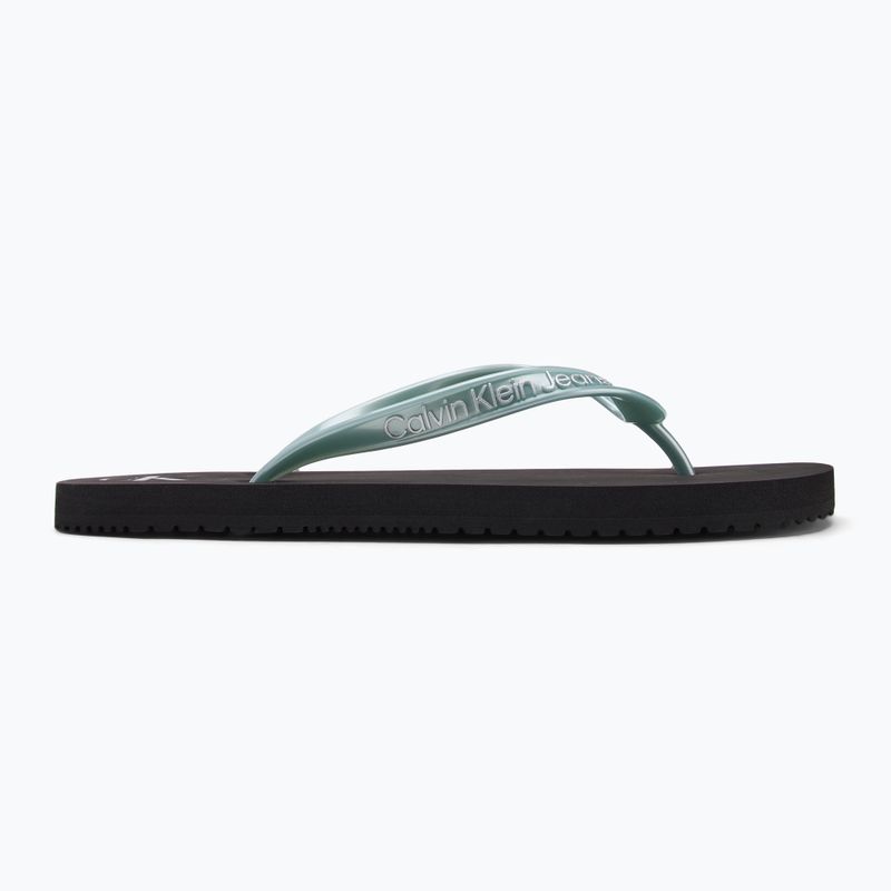 Calvin Klein дамски джапанки YW0YW01719 Beach Sandal Monologo Tpu black/cloud blue 2