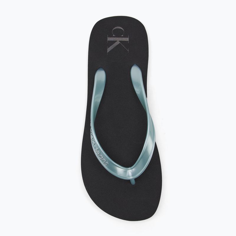 Calvin Klein дамски джапанки YW0YW01719 Beach Sandal Monologo Tpu black/cloud blue 5