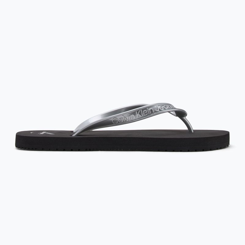 Дамски джапанки Calvin Klein YW0YW01719 Beach Sandal Monologo Tpu black/silver 3