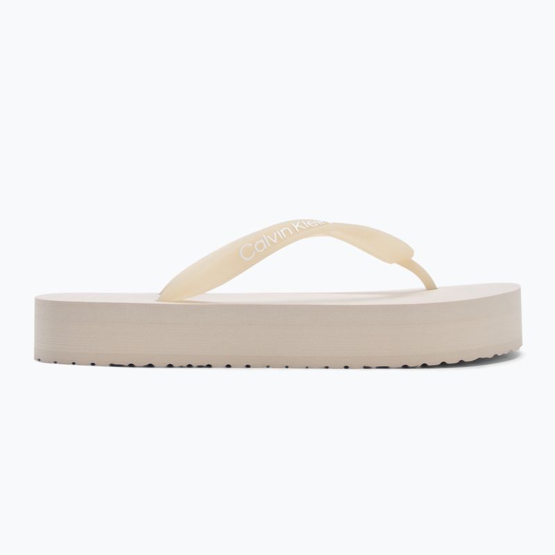 Calvin Klein дамски джапанки YW0YW01830 Beach Sandal Flatform Tpu eggshell/bright white 2