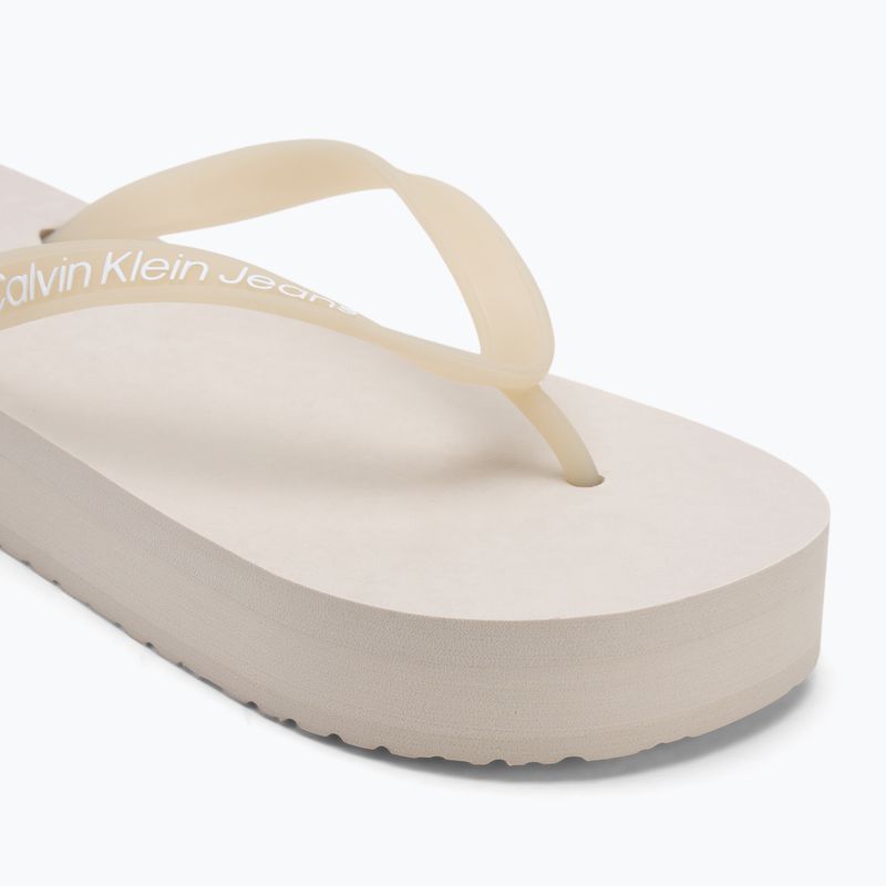 Calvin Klein дамски джапанки YW0YW01830 Beach Sandal Flatform Tpu eggshell/bright white 7