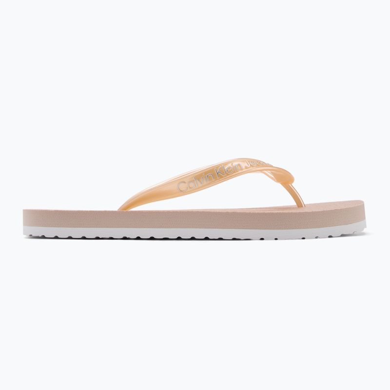 Calvin Klein дамски джапанки YW0YW01720 Thong+ Tpu Metallic whisper pink/bright white 2