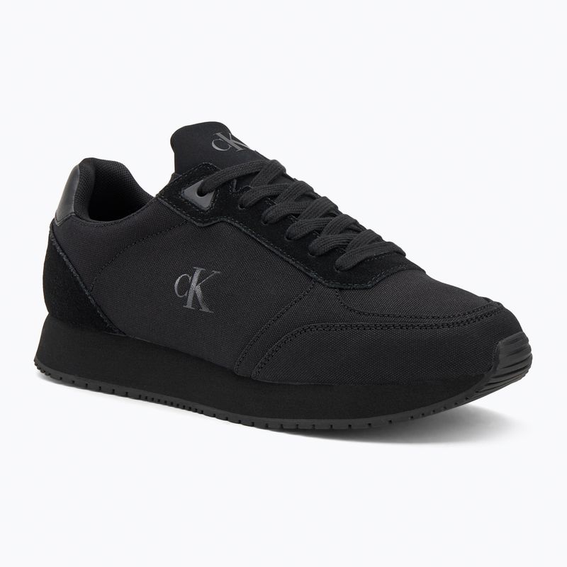 Мъжки обувки Calvin Klein YM0YM01217 Runner Sock Laceup Mg Canvas triple black