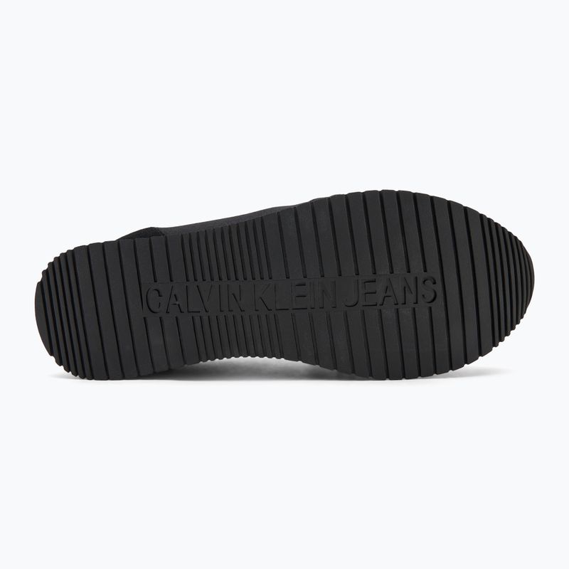Мъжки обувки Calvin Klein YM0YM01217 Runner Sock Laceup Mg Canvas triple black 4
