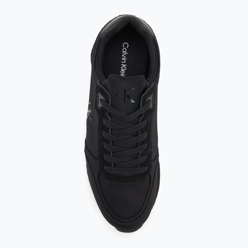 Мъжки обувки Calvin Klein YM0YM01217 Runner Sock Laceup Mg Canvas triple black 5