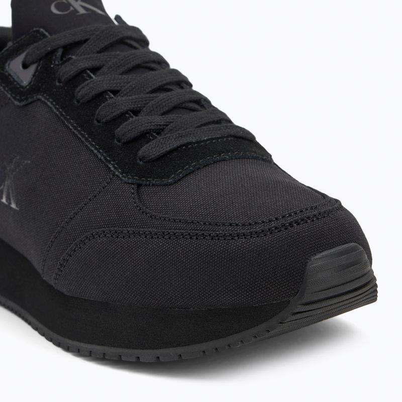 Мъжки обувки Calvin Klein YM0YM01217 Runner Sock Laceup Mg Canvas triple black 7