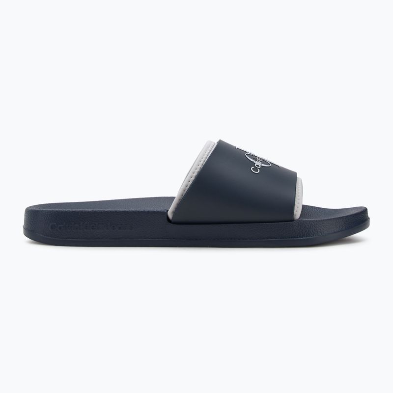 Мъжки джапанки Calvin Klein YM0YM00361 Slide Rubber Neoprene Monologo navy/oyster mushroom 2